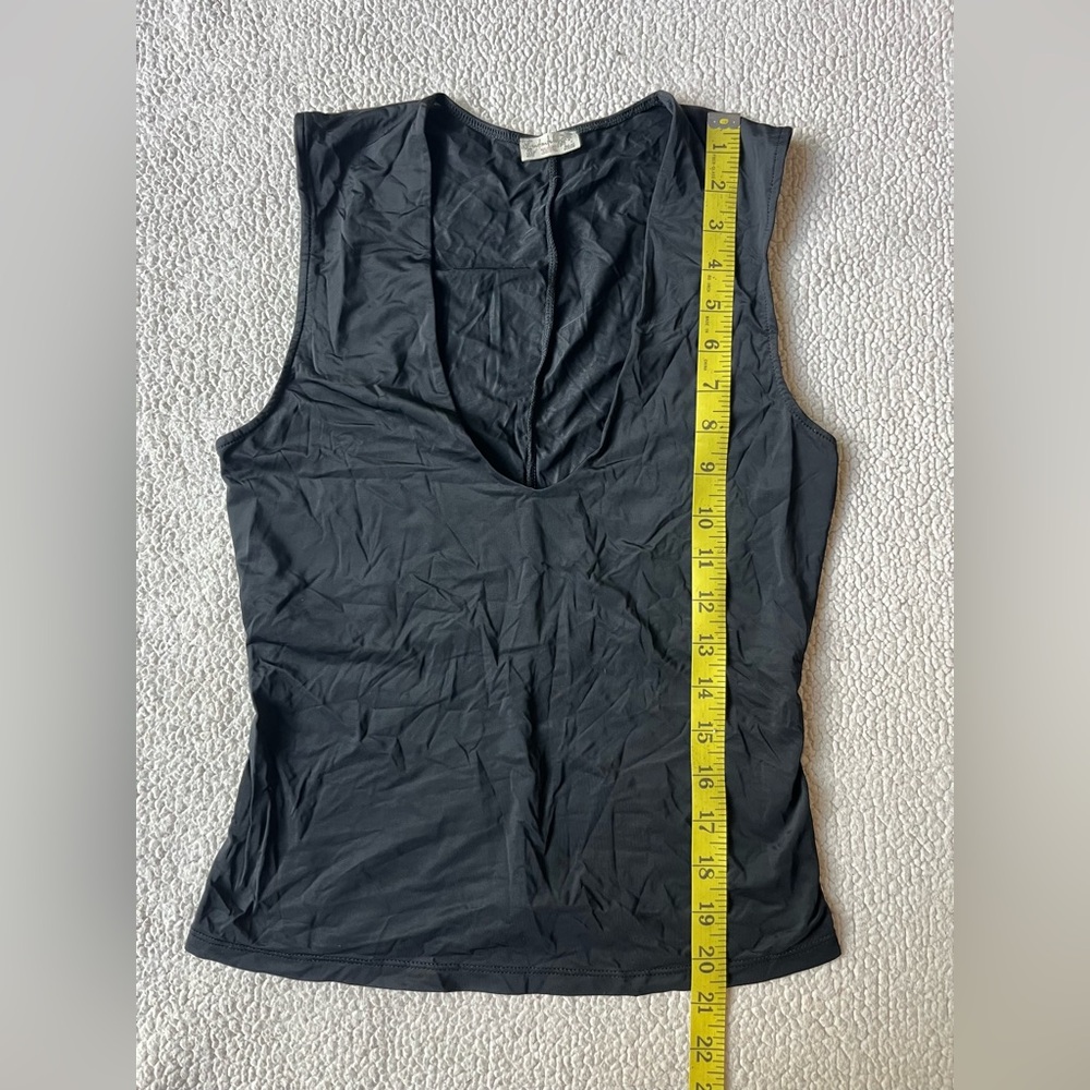 FREE PEOPLE INTIMATELY SECOND SKIN BLACK WOODLAND CAMI SCOOP TANK SMALL WOMENS - Picture 6 of 7